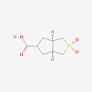 (3As,6aR)-2,2-dioxo-3,3a,4,5,6,6a-hexahydro-1H-cyclopenta[c]thiophene-5-carboxylic acid