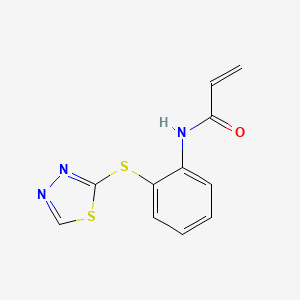 N-[2-(1,3,4-Thiadiazol-2-ylsulfanyl)phenyl]prop-2-enamide