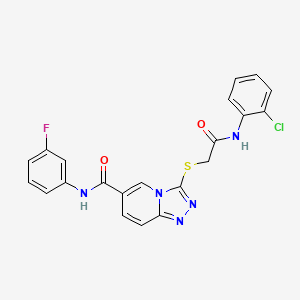 molecular formula C21H15ClFN5O2S B2947274 2-methyl-5-(2-methyl-1,3-thiazol-4-yl)-N-(2-thienylmethyl)benzenesulfonamide CAS No. 1112332-78-1