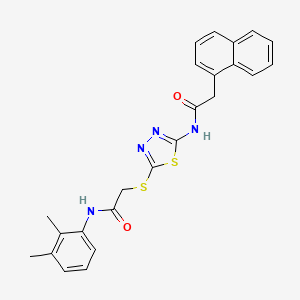 molecular formula C24H22N4O2S2 B2947276 N-(2,3-dimethylphenyl)-2-((5-(2-(naphthalen-1-yl)acetamido)-1,3,4-thiadiazol-2-yl)thio)acetamide CAS No. 392294-73-4