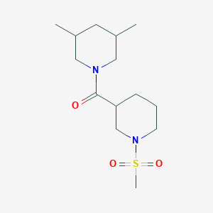 molecular formula C14H26N2O3S B2947280 (3,5-Dimethylpiperidin-1-yl)(1-(methylsulfonyl)piperidin-3-yl)methanone CAS No. 1005079-54-8