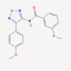 molecular formula C17H15N3O4 B2947284 3-methoxy-N-(4-(4-methoxyphenyl)-1,2,5-oxadiazol-3-yl)benzamide CAS No. 874126-78-0