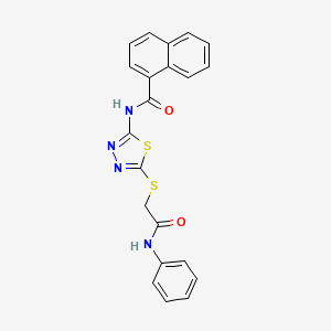 N-(5-((2-oxo-2-(phenylamino)ethyl)thio)-1,3,4-thiadiazol-2-yl)-1-naphthamide