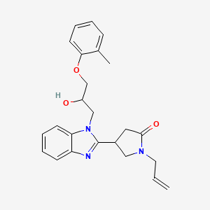 1-allyl-4-(1-(2-hydroxy-3-(o-tolyloxy)propyl)-1H-benzo[d]imidazol-2-yl)pyrrolidin-2-one