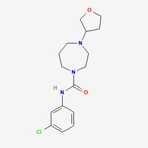 molecular formula C16H22ClN3O2 B2947297 N-(3-chlorophenyl)-4-(oxolan-3-yl)-1,4-diazepane-1-carboxamide CAS No. 2310205-44-6