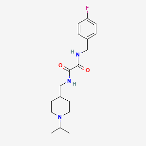 molecular formula C18H26FN3O2 B2947303 N1-(4-fluorobenzyl)-N2-((1-isopropylpiperidin-4-yl)methyl)oxalamide CAS No. 946291-06-1
