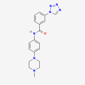molecular formula C19H21N7O B2947304 N-(4-(4-methylpiperazin-1-yl)phenyl)-3-(1H-tetrazol-1-yl)benzamide CAS No. 924829-26-5