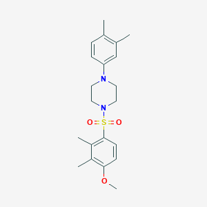 molecular formula C21H28N2O3S B2947305 1-(3,4-Dimethylphenyl)-4-(4-methoxy-2,3-dimethylbenzenesulfonyl)piperazine CAS No. 695173-86-5