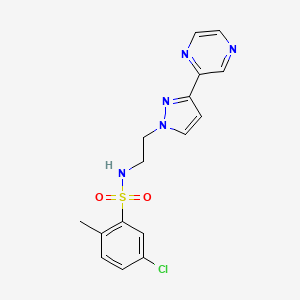 5-chloro-2-methyl-N-(2-(3-(pyrazin-2-yl)-1H-pyrazol-1-yl)ethyl)benzenesulfonamide