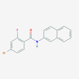 molecular formula C17H11BrFNO B2947320 4-bromo-2-fluoro-N-(naphthalen-2-yl)benzamide CAS No. 330677-60-6