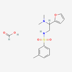 molecular formula C16H22N2O5S B2947330 N-(2-(dimethylamino)-2-(furan-2-yl)ethyl)-3-methylbenzenesulfonamide formate CAS No. 1396793-58-0