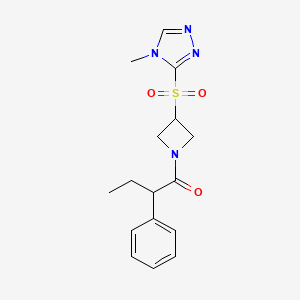 1-(3-((4-methyl-4H-1,2,4-triazol-3-yl)sulfonyl)azetidin-1-yl)-2-phenylbutan-1-one