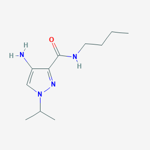 molecular formula C11H20N4O B2947333 4-amino-N-butyl-1-(propan-2-yl)-1H-pyrazole-3-carboxamide CAS No. 2101198-58-5