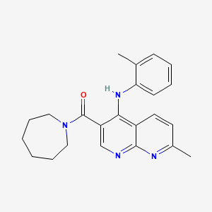 Azepan-1-yl(7-methyl-4-(o-tolylamino)-1,8-naphthyridin-3-yl)methanone