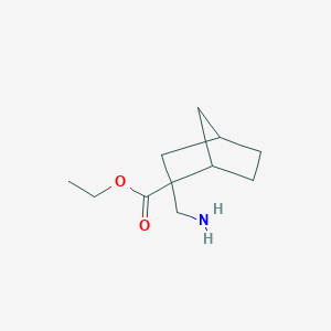 molecular formula C11H19NO2 B2947345 Ethyl 2-(aminomethyl)bicyclo[2.2.1]heptane-2-carboxylate CAS No. 1896461-10-1