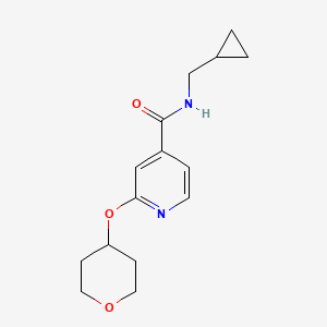 molecular formula C15H20N2O3 B2947365 N-(cyclopropylmethyl)-2-(oxan-4-yloxy)pyridine-4-carboxamide CAS No. 2034615-69-3