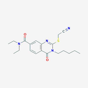 2-((cyanomethyl)thio)-N,N-diethyl-4-oxo-3-pentyl-3,4-dihydroquinazoline-7-carboxamide