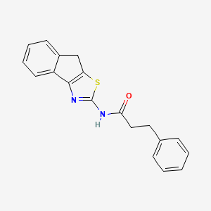 molecular formula C19H16N2OS B2947372 N-(8H-indeno[1,2-d]thiazol-2-yl)-3-phenylpropanamide CAS No. 681163-38-2