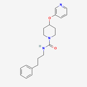 molecular formula C20H25N3O2 B2947377 N-(3-phenylpropyl)-4-(pyridin-3-yloxy)piperidine-1-carboxamide CAS No. 1421514-46-6