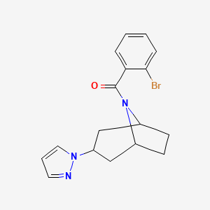 (2-Bromophenyl)-(3-pyrazol-1-yl-8-azabicyclo[3.2.1]octan-8-yl)methanone