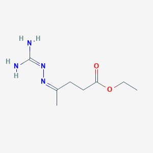 molecular formula C8H16N4O2 B2947381 乙基 (4Z)-4-(二氨基亚甲基次氮基)戊酸酯 CAS No. 860611-88-7