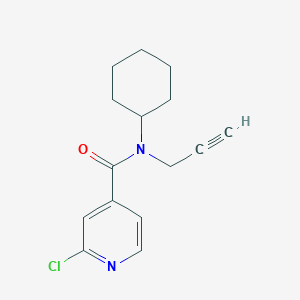 2-chloro-N-cyclohexyl-N-(prop-2-yn-1-yl)pyridine-4-carboxamide