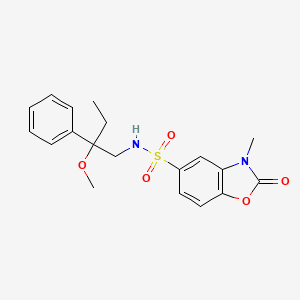 N-(2-methoxy-2-phenylbutyl)-3-methyl-2-oxo-2,3-dihydrobenzo[d]oxazole-5-sulfonamide
