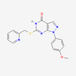 1-(4-methoxyphenyl)-6-((pyridin-2-ylmethyl)thio)-1H-pyrazolo[3,4-d]pyrimidin-4-ol
