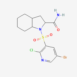 1-[(5-bromo-2-chloropyridin-3-yl)sulfonyl]-octahydro-1H-indole-2-carboxamide