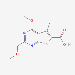 4-Methoxy-2-(methoxymethyl)-5-methylthieno[2,3-d]pyrimidine-6-carboxylic acid