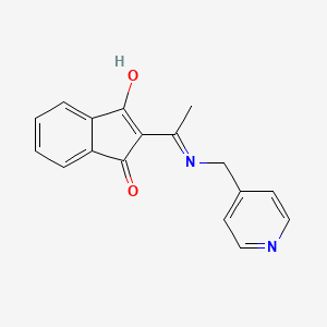 molecular formula C17H14N2O2 B2947395 2-{1-[(Pyridin-4-ylmethyl)-amino]-ethylidene}-indan-1,3-dione CAS No. 337340-56-4