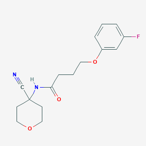 molecular formula C16H19FN2O3 B2947399 N-(4-Cyanooxan-4-YL)-4-(3-fluorophenoxy)butanamide CAS No. 1385404-51-2