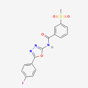 N-[5-(4-fluorophenyl)-1,3,4-oxadiazol-2-yl]-3-methylsulfonylbenzamide