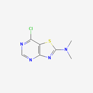 molecular formula C7H7ClN4S B2947431 7-chloro-N,N-dimethyl-[1,3]thiazolo[4,5-d]pyrimidin-2-amine CAS No. 1334492-80-6