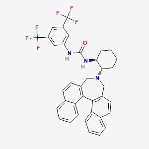 molecular formula C37H31F6N3O B2947449 N-[3,5-Bis(trifluoromethyl)phenyl]-N'-[(1S,2S)-2-[(11bR)-3,5-dihydro-4H-dinaphth[2,1-c:1',2'-e]azepin-4-yl]cyclohexyl]urea CAS No. 1069114-13-1
