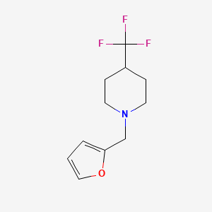 molecular formula C11H14F3NO B2947452 1-[(呋喃-2-基)甲基]-4-(三氟甲基)哌啶 CAS No. 2097863-82-4