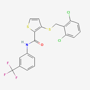 3-[(2,6-dichlorobenzyl)sulfanyl]-N-[3-(trifluoromethyl)phenyl]-2-thiophenecarboxamide