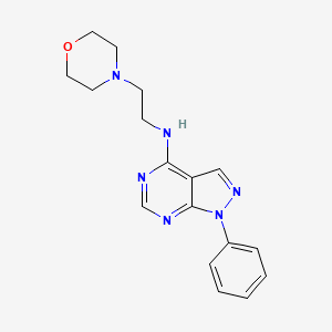 molecular formula C17H20N6O B2947457 N-[2-(morpholin-4-yl)ethyl]-1-phenyl-1H-pyrazolo[3,4-d]pyrimidin-4-amine CAS No. 312749-83-0