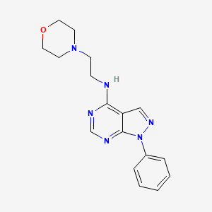 molecular formula C17H20N6O B2947457 N-(2-吗啉-4-基乙基)-1-苯基吡唑并[3,4-d]嘧啶-4-胺 CAS No. 312749-83-0