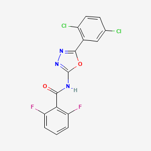 molecular formula C15H7Cl2F2N3O2 B2947458 N-(5-(2,5-dichlorophenyl)-1,3,4-oxadiazol-2-yl)-2,6-difluorobenzamide CAS No. 891139-47-2