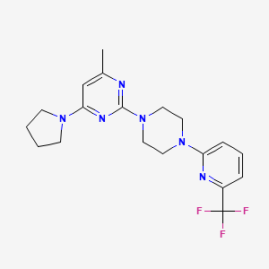 4-Methyl-6-pyrrolidin-1-yl-2-[4-[6-(trifluoromethyl)pyridin-2-yl]piperazin-1-yl]pyrimidine