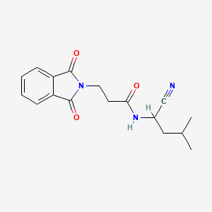 molecular formula C17H19N3O3 B2947463 N-(1-cyano-3-methylbutyl)-3-(1,3-dioxo-2,3-dihydro-1H-isoindol-2-yl)propanamide CAS No. 1311587-29-7