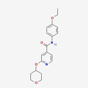 molecular formula C19H22N2O4 B2947468 N-(4-ethoxyphenyl)-2-(oxan-4-yloxy)pyridine-4-carboxamide CAS No. 2034318-05-1
