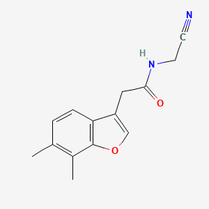 molecular formula C14H14N2O2 B2947473 N-(cyanomethyl)-2-(6,7-dimethyl-1-benzofuran-3-yl)acetamide CAS No. 1311929-70-0