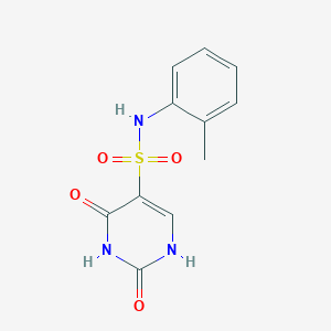 molecular formula C11H11N3O4S B2947509 2-羟基-N-(2-甲基苯基)-6-氧代-1,6-二氢嘧啶-5-磺酰胺 CAS No. 90286-77-4