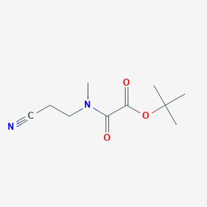 molecular formula C10H16N2O3 B2947526 Tert-butyl [(2-cyanoethyl)(methyl)carbamoyl]formate CAS No. 1803570-32-2