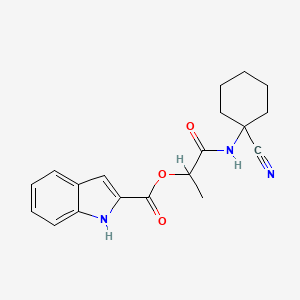 molecular formula C19H21N3O3 B2947537 [1-[(1-cyanocyclohexyl)amino]-1-oxopropan-2-yl] 1H-indole-2-carboxylate CAS No. 1061873-88-8