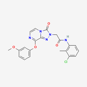molecular formula C21H18ClN5O4 B2947550 N-(3-chloro-2-methylphenyl)-2-(8-(3-methoxyphenoxy)-3-oxo-[1,2,4]triazolo[4,3-a]pyrazin-2(3H)-yl)acetamide CAS No. 1251587-71-9