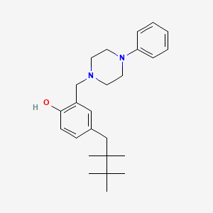 molecular formula C25H36N2O B2947565 2-[(4-Phenylpiperazin-1-yl)methyl]-4-(2,2,3,3-tetramethylbutyl)phenol CAS No. 313223-40-4