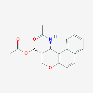 molecular formula C18H19NO4 B2947578 [1-(acetylamino)-2,3-dihydro-1H-benzo[f]chromen-2-yl]methyl acetate CAS No. 318959-02-3